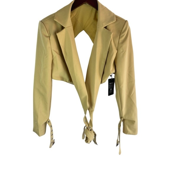 Shein NWT Monse Mathilde Lomme cross tie & open back Blazer w/ Long Belt shorts. - Picture 5 of 15